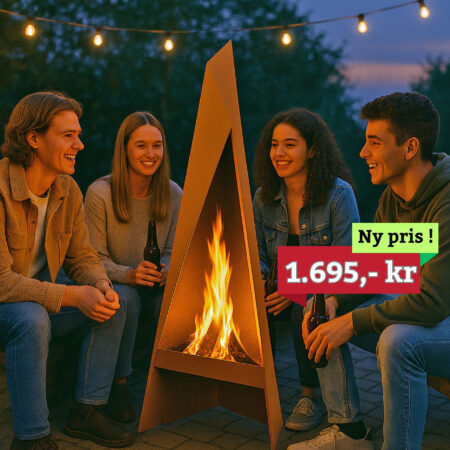 Corten stål havepejs