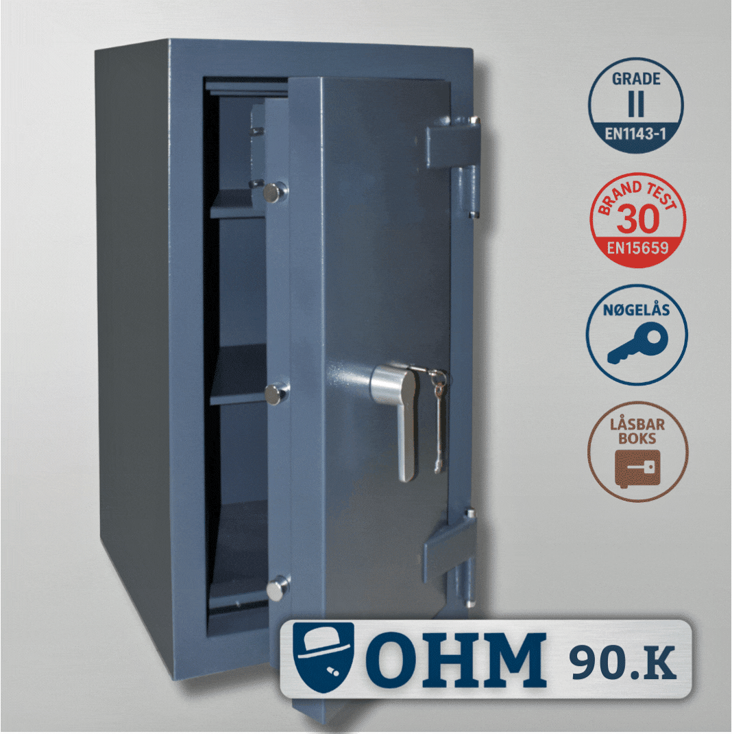 Sikkert pengeskab. 350 kg panser styrke. Grade 2