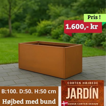 Store højbede i Corten stål