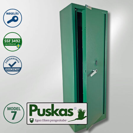 Egon Olsen • Våbenskab SSF 3495 med STUV nøglelås (VdS klasse 1) og indvendige hængsler