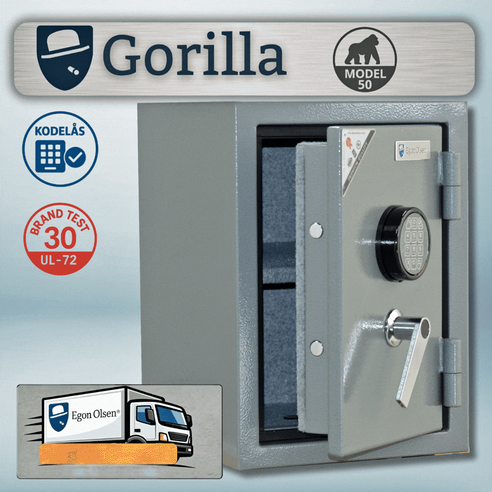 Egon Olsen pengeskab med kode