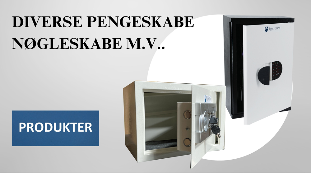 Diverse pengeskabe og nøgleskabe