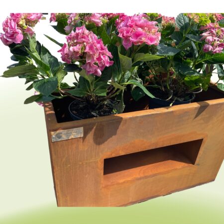 Blomsterkasser i Corten