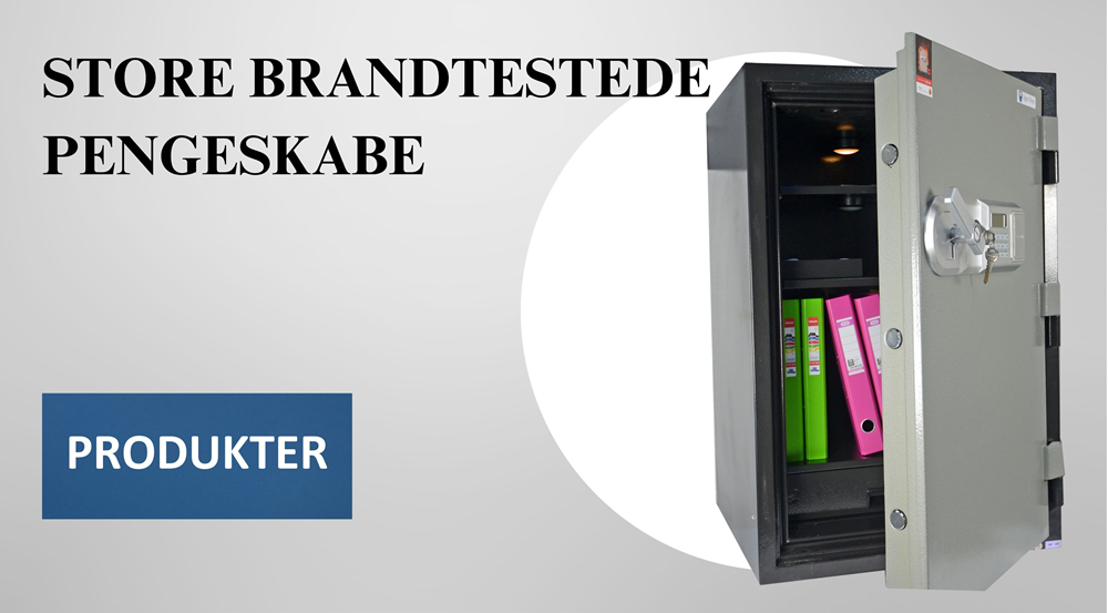 Store brandtestede pengeskabe