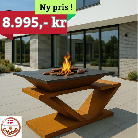 Brændegrill i Corten