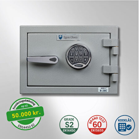 brandsikkert indbrugssikkert pengeskab