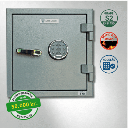 Tyverisikkert og brandsikkert pengeskab