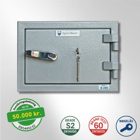 Pengeskab med nøgle