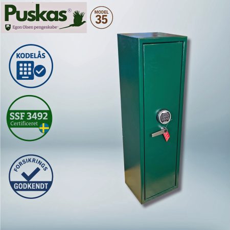 Lovligt våbenskab PUSKAS 35 fra Egon Olsen pengeskabe