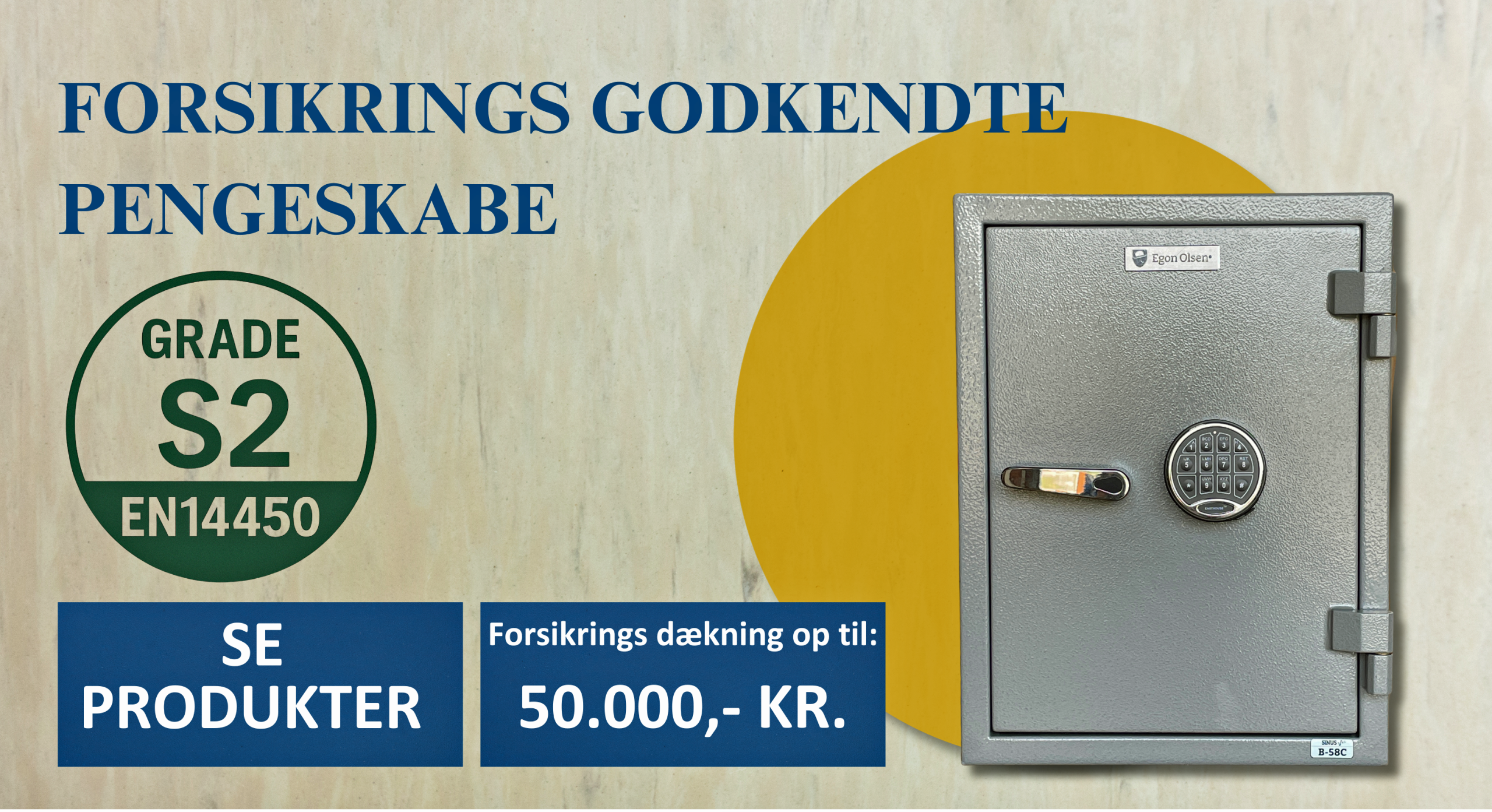 Forsikringsgodkendte pengeskabe - EN14450