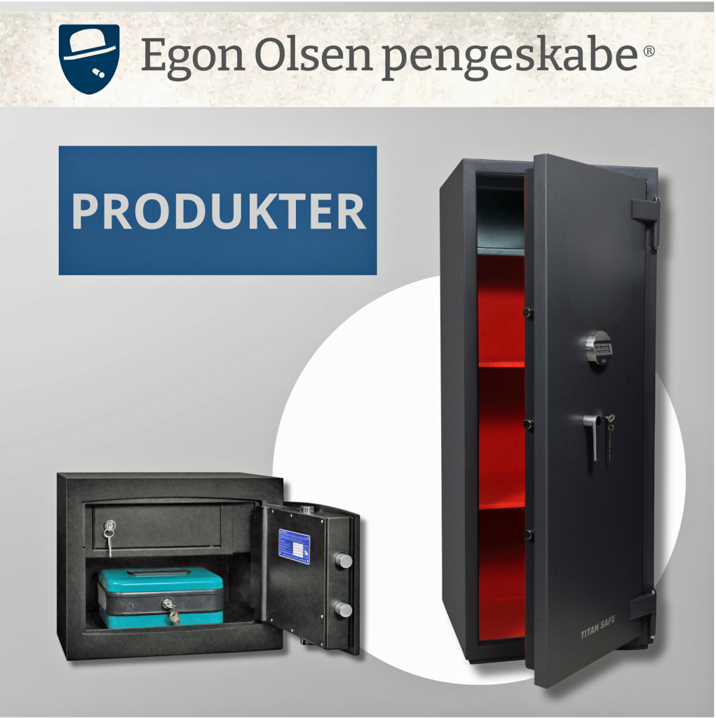 Stort udvalg af Egon Olsen pengeskabe