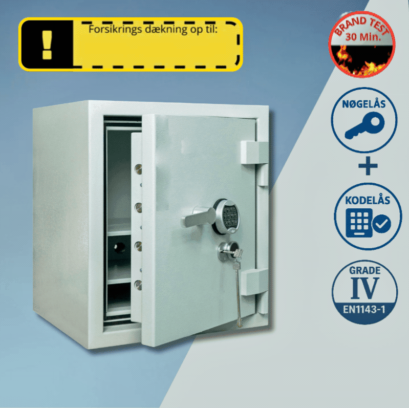 Sikkert sikringsskab til kontanter