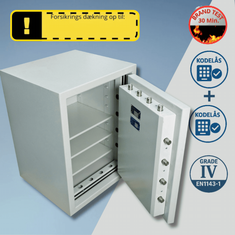Super sikkert pengeskab til kontanter. Forsikrings godkendt